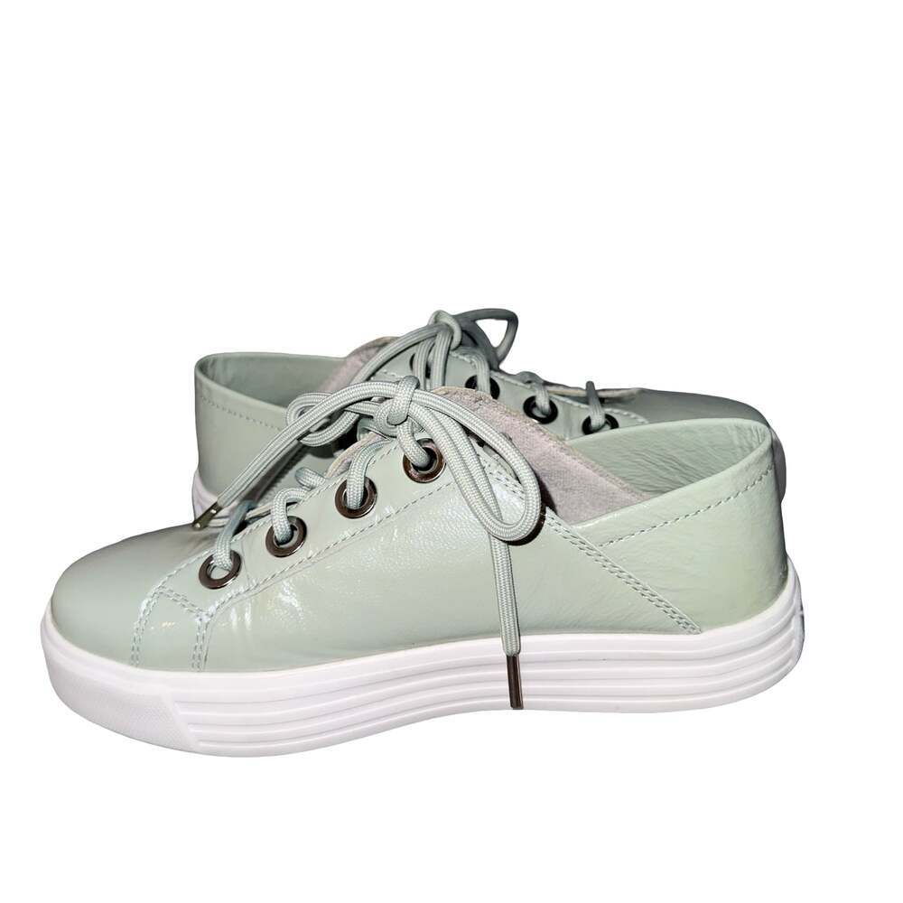 Earth Rosewood Cedarwood Seafoam Leather Sneakers Size 7.5M - Picture 2 of 8